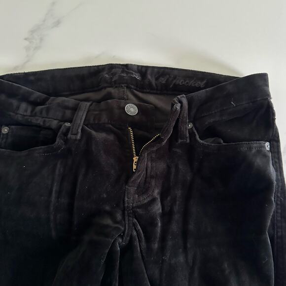 7 for All Man Kind Velvet Textured Flare Pants Size 26 - Picture 2 of 12